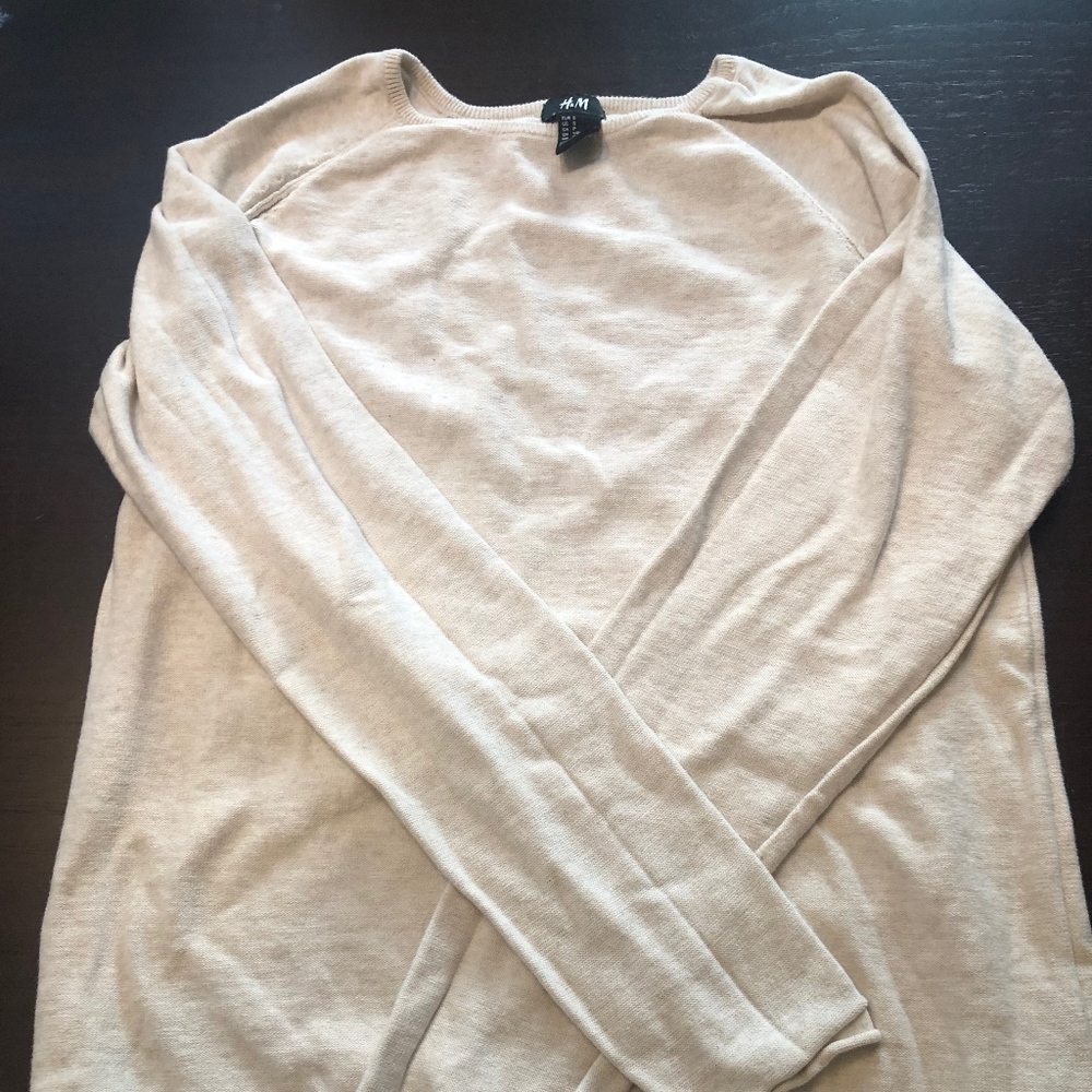 H & M Light Grey Cotton Sweater